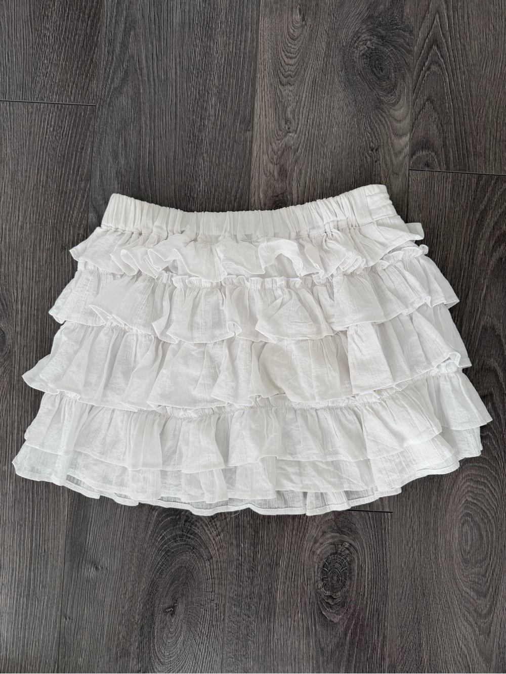 White Ruffle Skirt Size Small - Picture 2 of 3